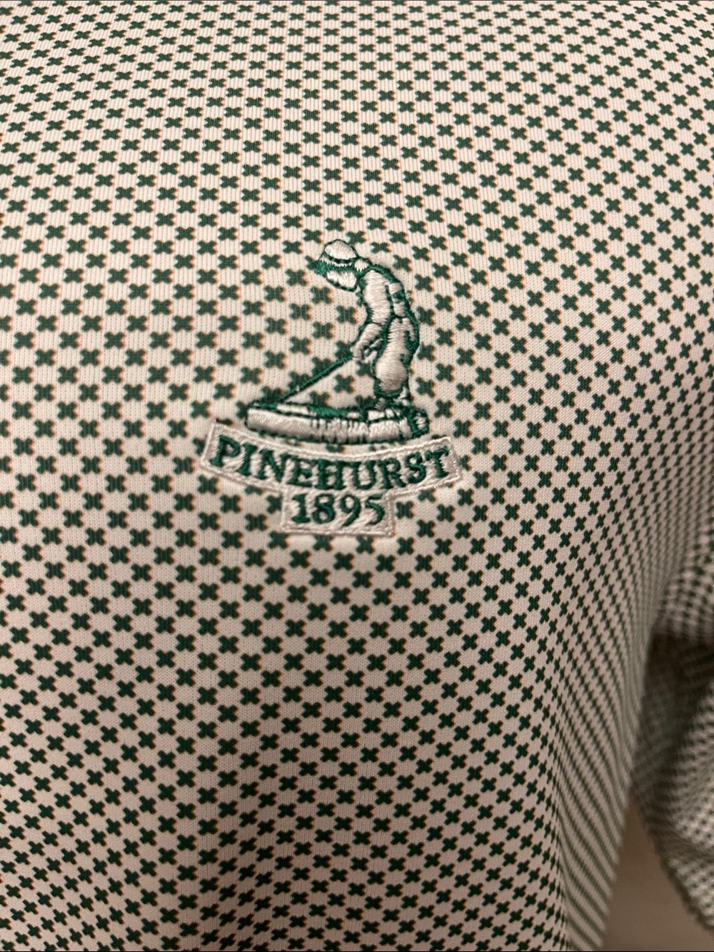 Ashworth Green and White Micro-Check Golf Polo - Picture 2 of 6